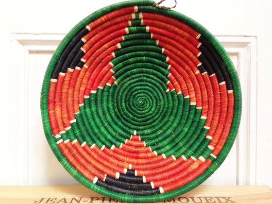 Image of Clover Ekibbo: Woven Basket (Green + Orange)
