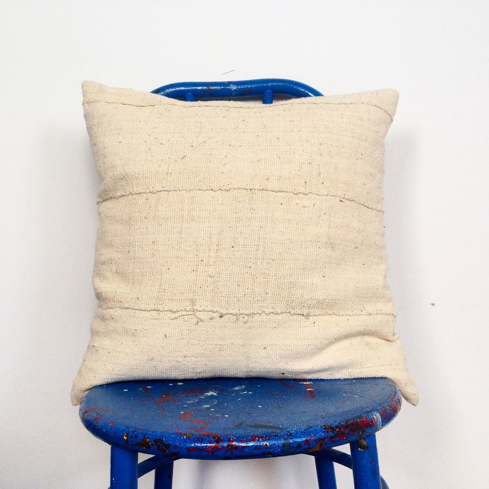 Image of Ivory Mudcloth Pillow