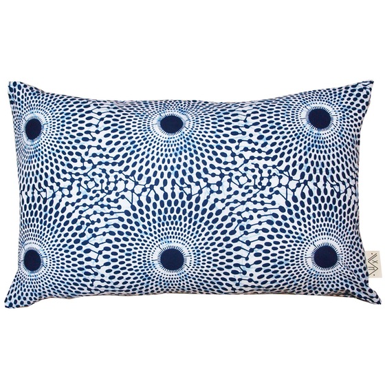 Image of Delft BULLS EYE African print Lumbar Pillow Cover
