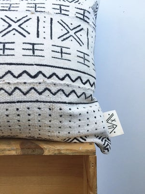 Image of BAMAKO White Mudcloth Pillow Covers