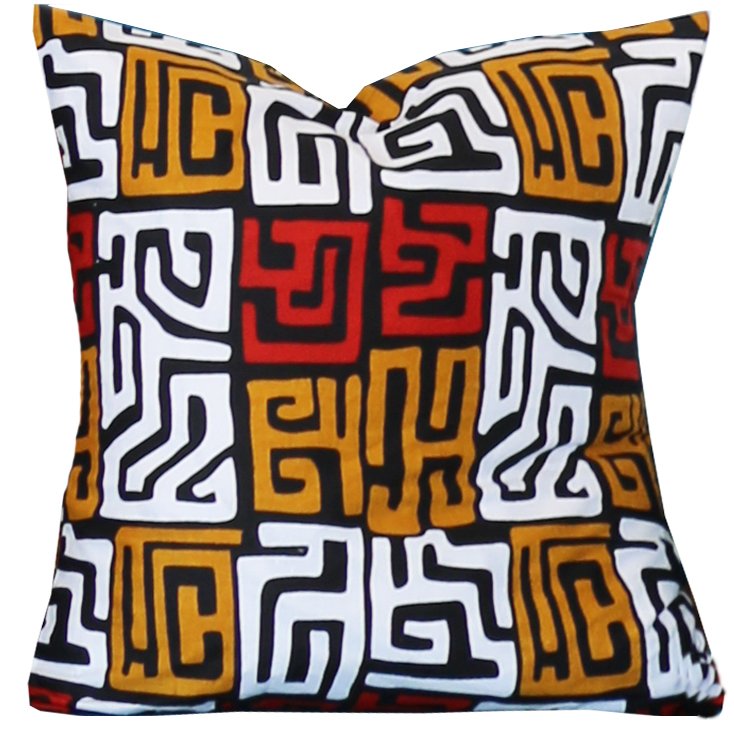 Image of NEW! KUBA Cloth inspired Wax Print Pillow Cover