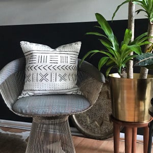 Image of BAMAKO White Mudcloth Pillow Covers