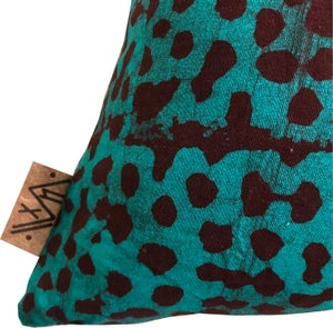 Image of Turquoise Batik SPOT Pillow