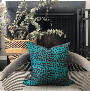 Image of Turquoise Batik SPOT Pillow